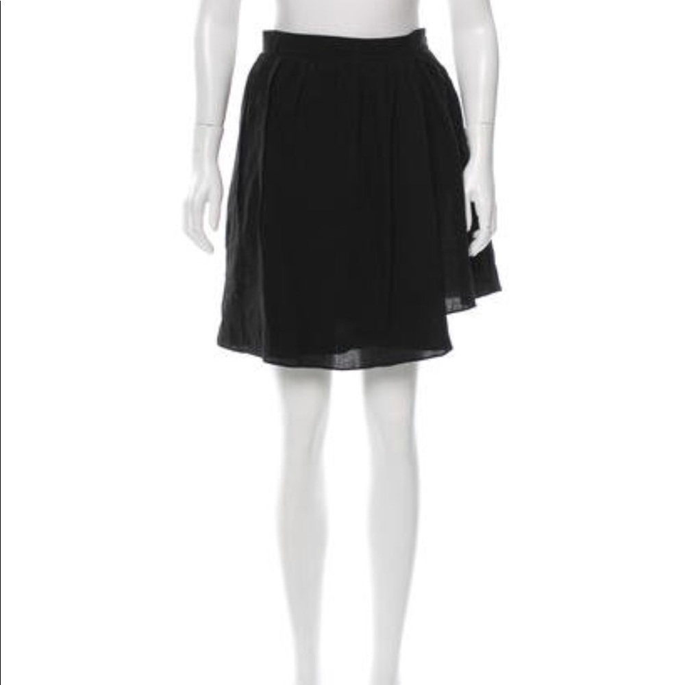 Creatures Of Comfort Linen Black Mini Skirt Xs